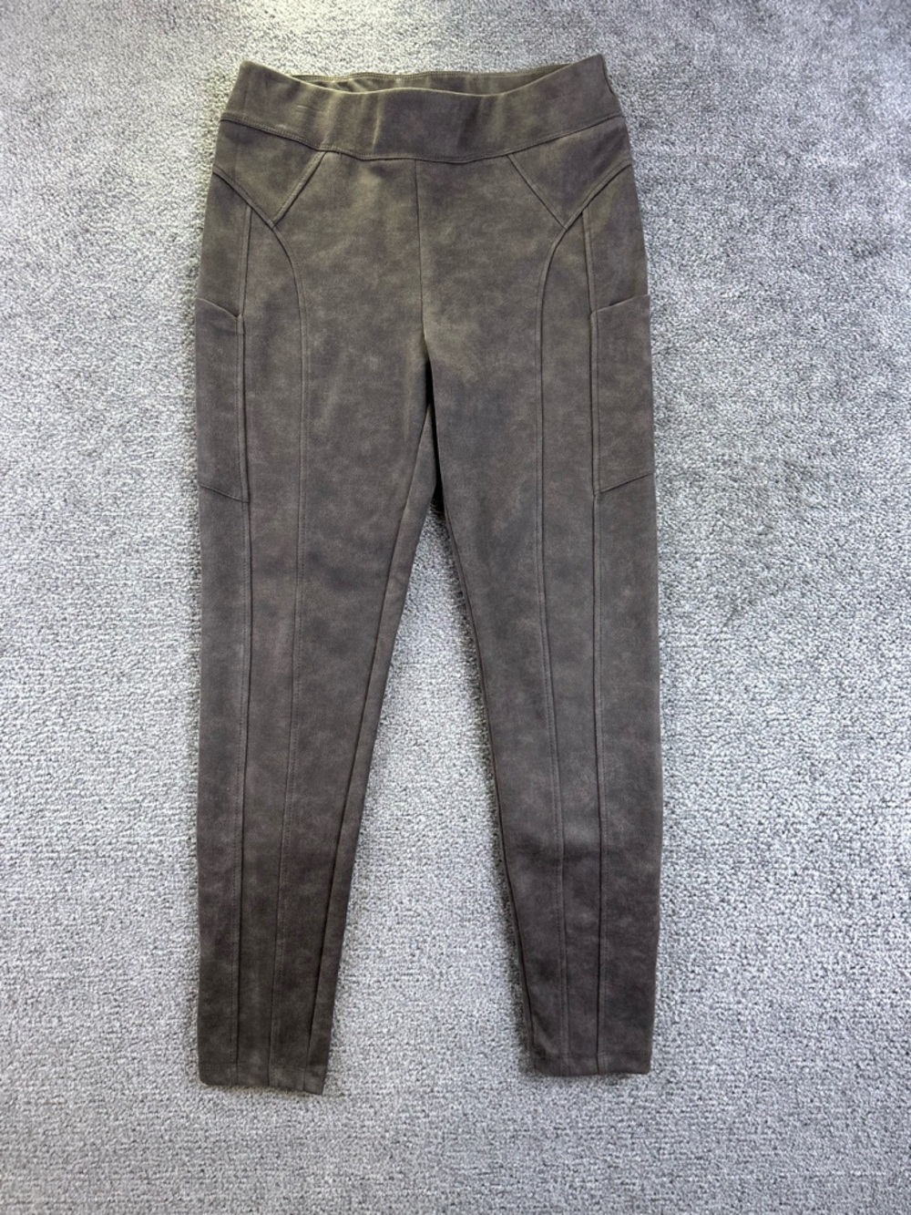 Democracy Womens Medium Pull On Glider Leggings Yoga Pants Slim Figure Pockets